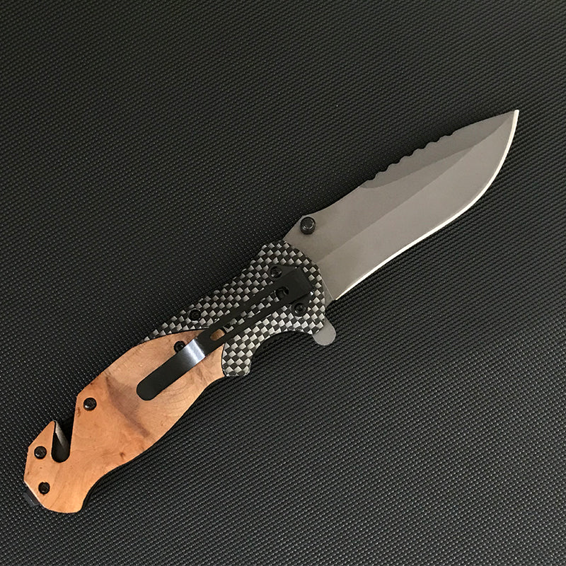Liome X50 Pocket Outdoor Multifunctional Folding Wooden Handle EDC Tool