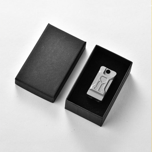 Titanium Pendant Whistle Double Barrel