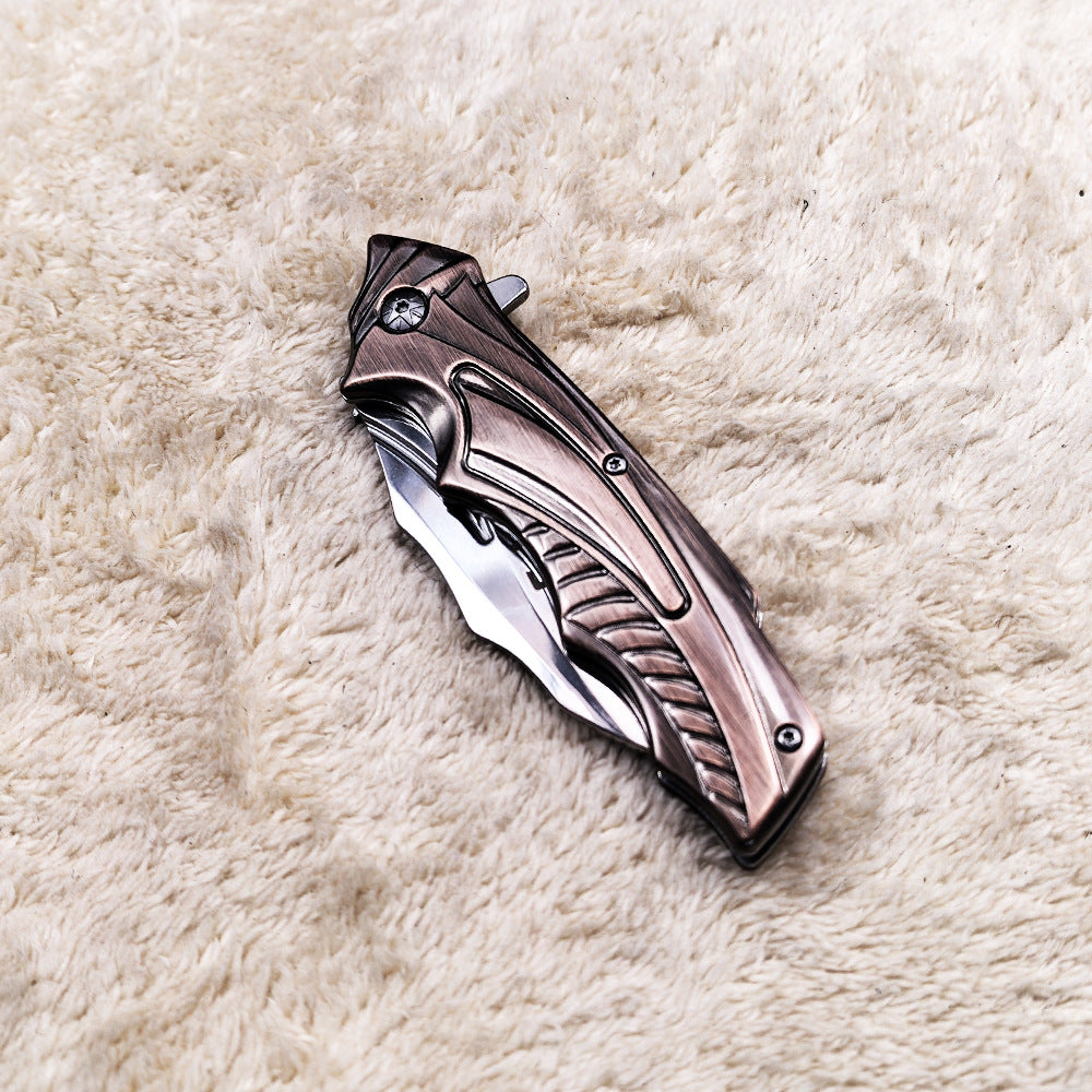 DA158 Creative Antique Bronze Handle Folding Outdoor Tool