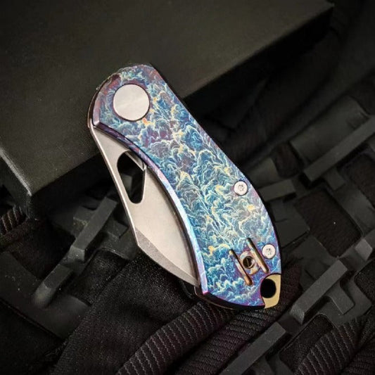 Titanium Alloy Lightning Pattern Folding Outdoor Tool