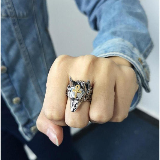 Anubis Full Stainless Steel Self Defense Ring