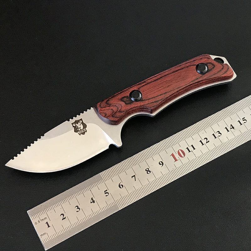Liome 15017 Red-brown Wooden Handle Pocket EDC Tool