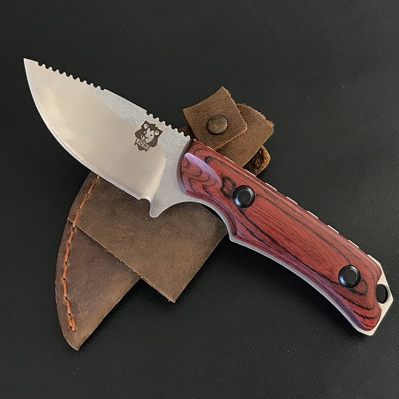 Liome 15017 Red-brown Wooden Handle Pocket EDC Tool