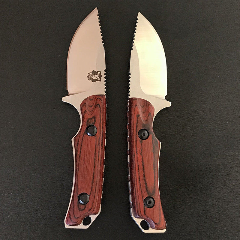 Liome 15017 Red-brown Wooden Handle Pocket EDC Tool