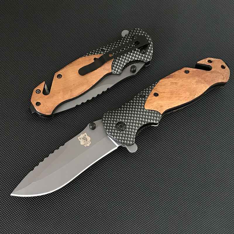 Liome X50 Pocket Outdoor Multifunctional Folding Wooden Handle EDC Tool
