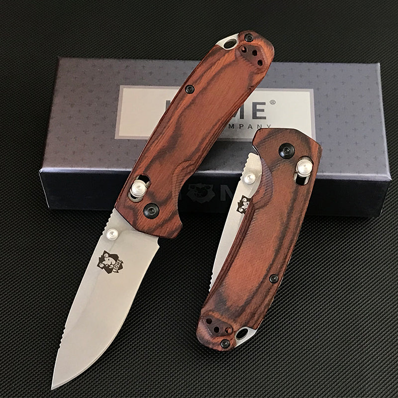 Liome 15031 Folding Wooden Handle Stonewash Outdoor Pocket Tool