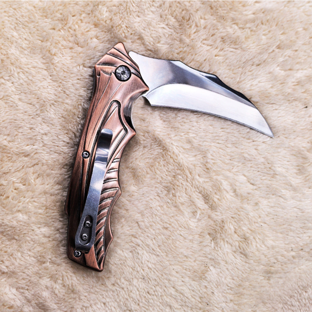 DA158 Creative Antique Bronze Handle Folding Outdoor Tool