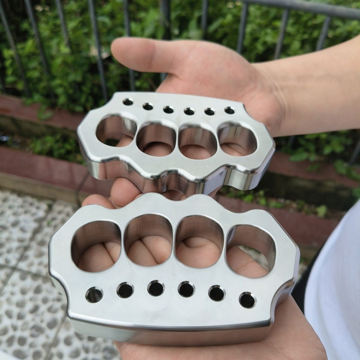 Thickened Steel Four-hole Outdoor Tool