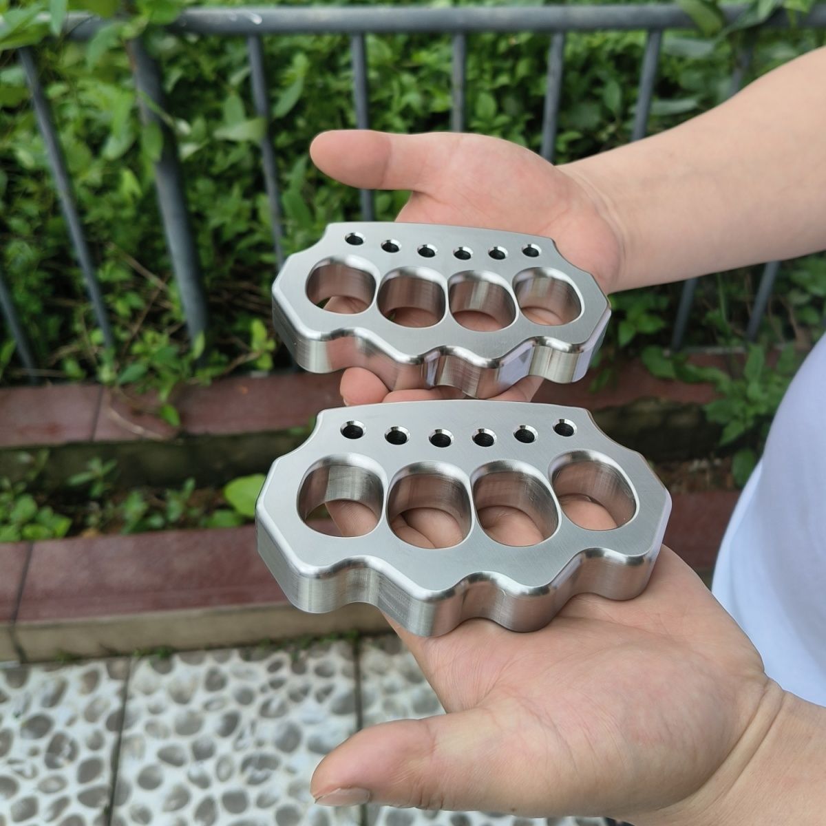 Thickened Steel Four-hole Outdoor Tool