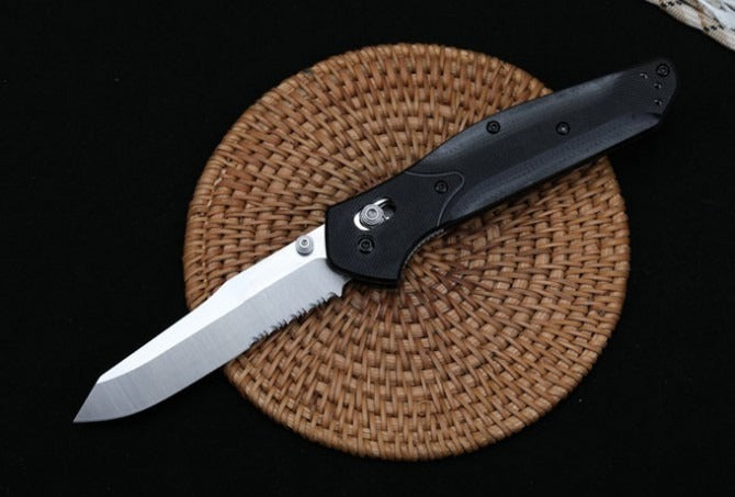 BM940 G10 Handle Stonewashed Surface Outdoor Folding Tool