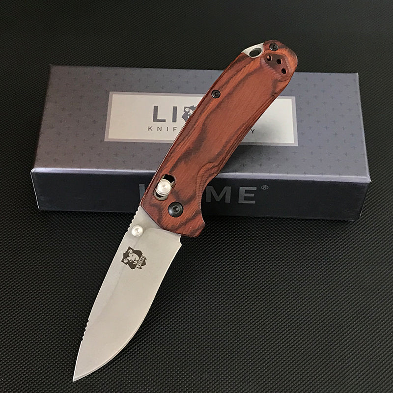 Liome 15031 Folding Wooden Handle Stonewash Outdoor Pocket Tool