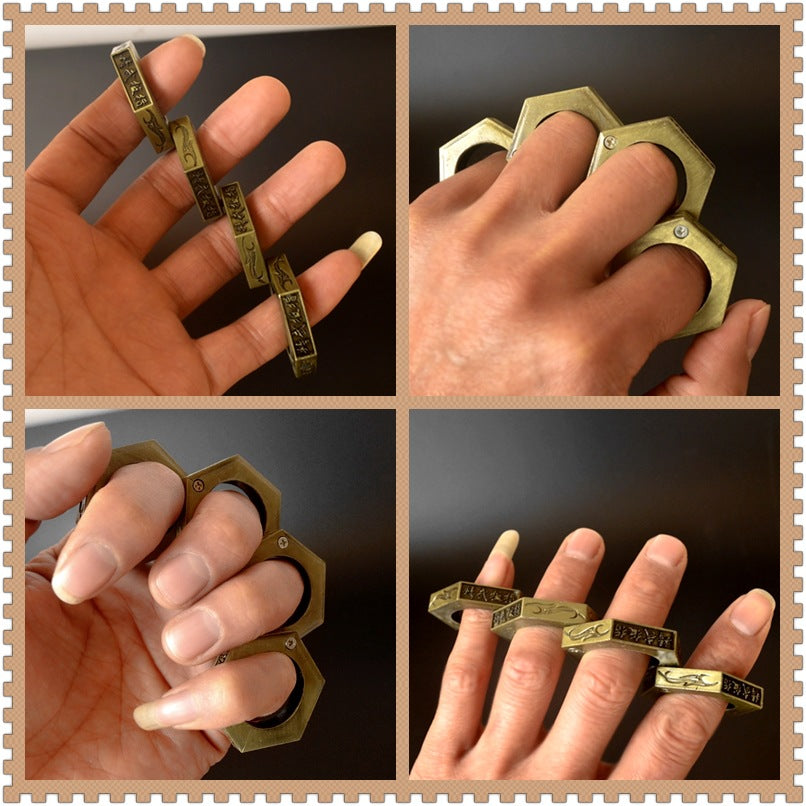 Folding Magic Hexagon Ring Outdoor EDC Tools