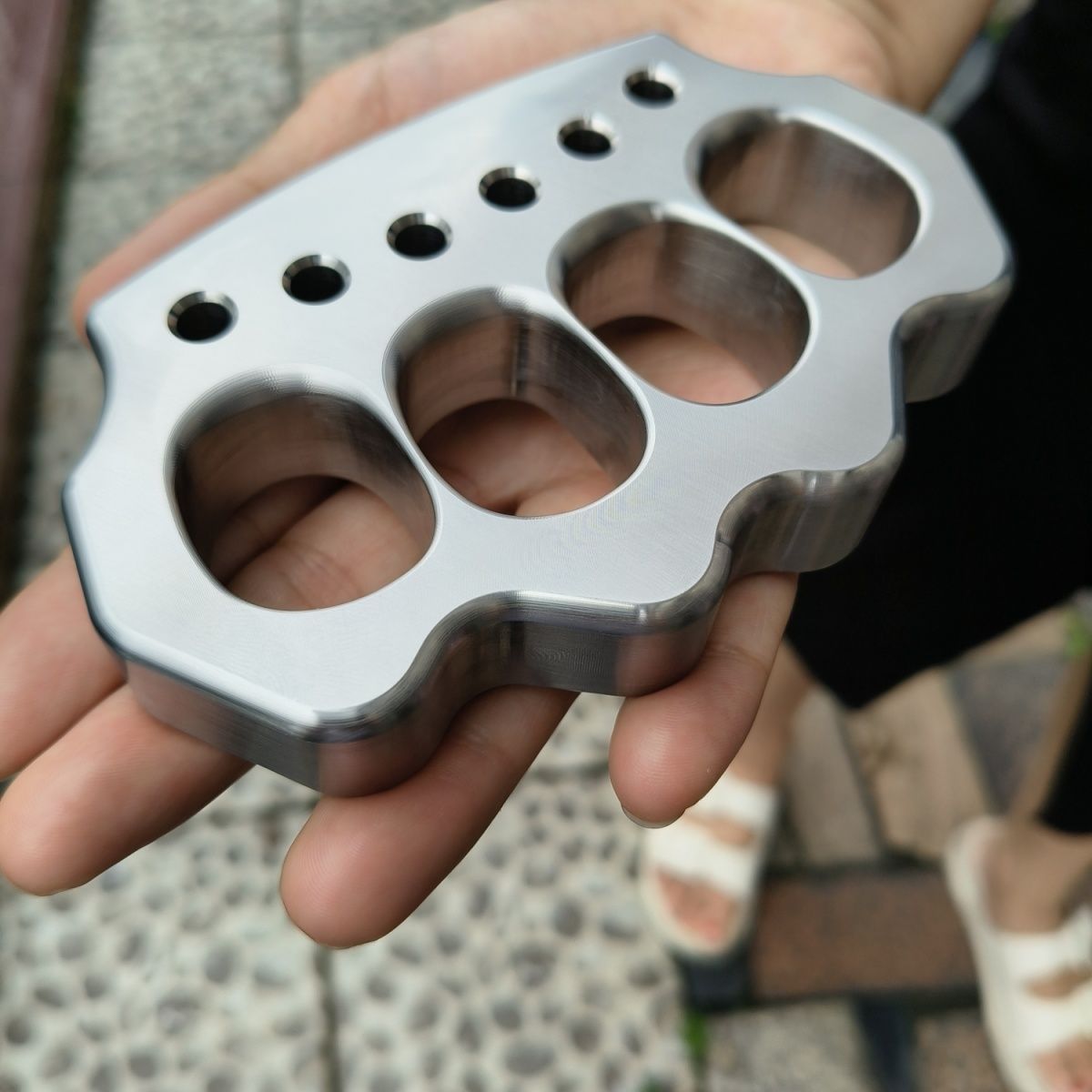 Thickened Steel Four-hole Outdoor Tool