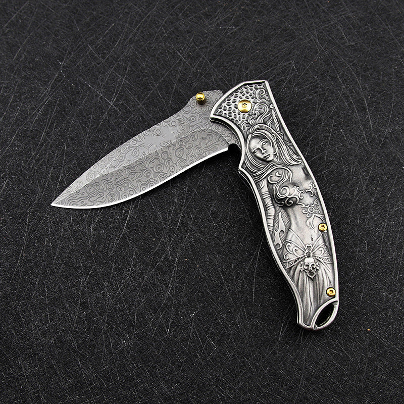 Female God Handle Folding Outdoor Pocket EDC Tool