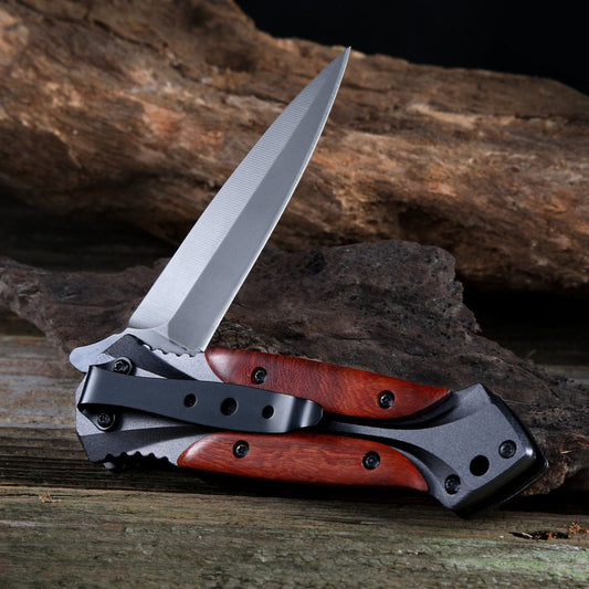 BM Wooden Handle Folding Outdoor Pocket Tool
