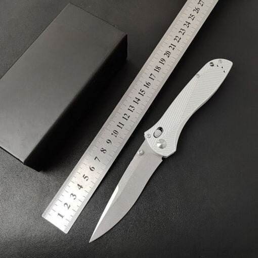 BM710 White Aluminum Alloy Handle 8cr13 Outdoor Folding Tool