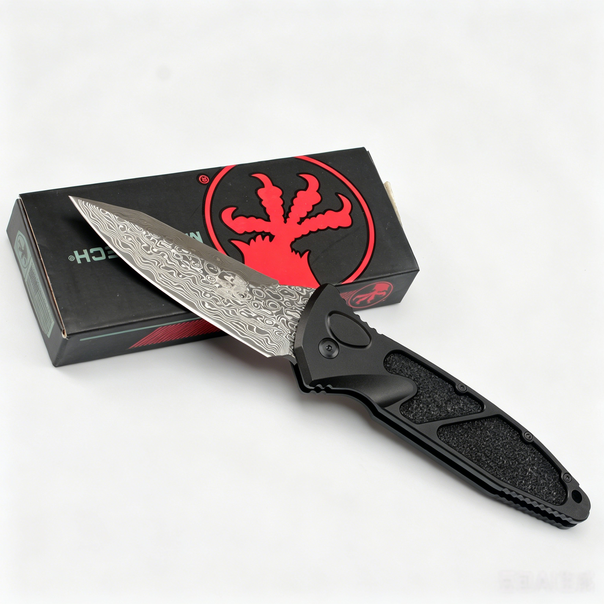 Damascus Steel EDC Keychain Tool | Aviation Aluminum Handle | Pocket Gear