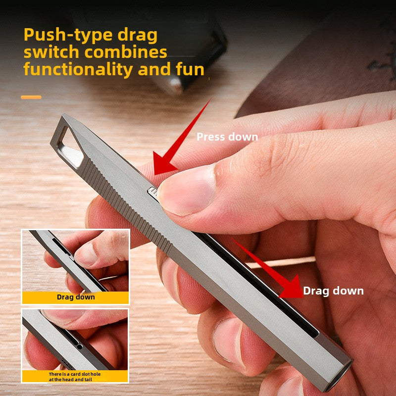 Push Slide Pen Titanium Crowbar Comfortable To Use