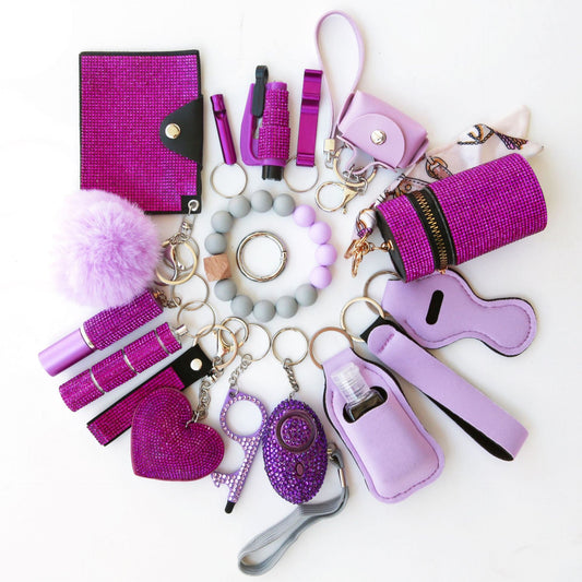 19-Piece Women Keychain Set Accessories