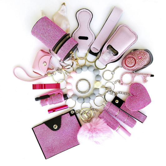 19-Piece Women Keychain Set Accessories