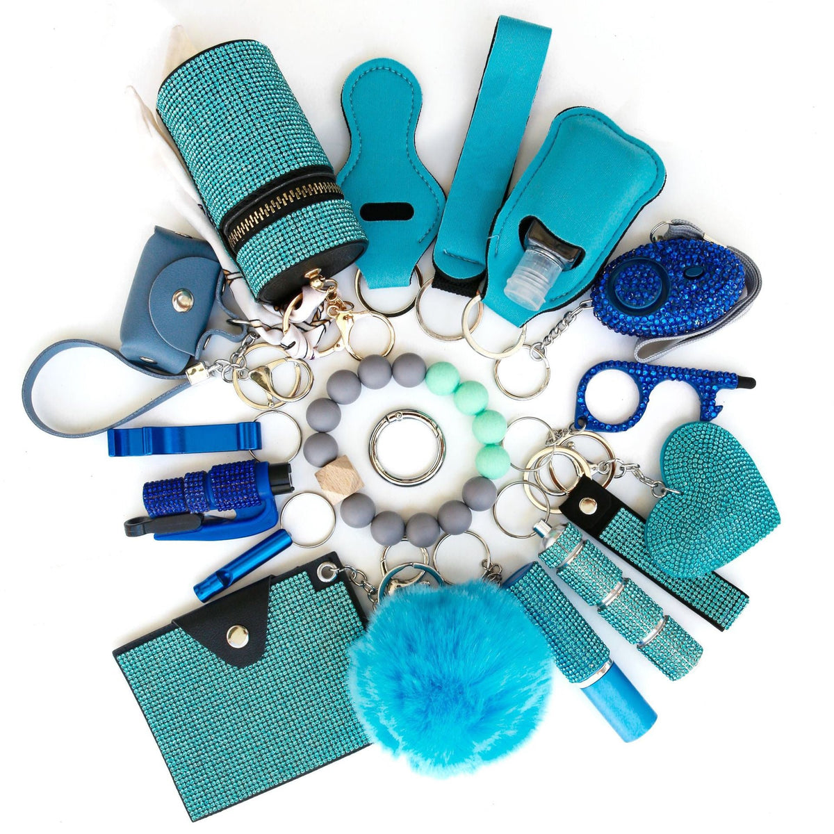 19-Piece Women Keychain Set Accessories