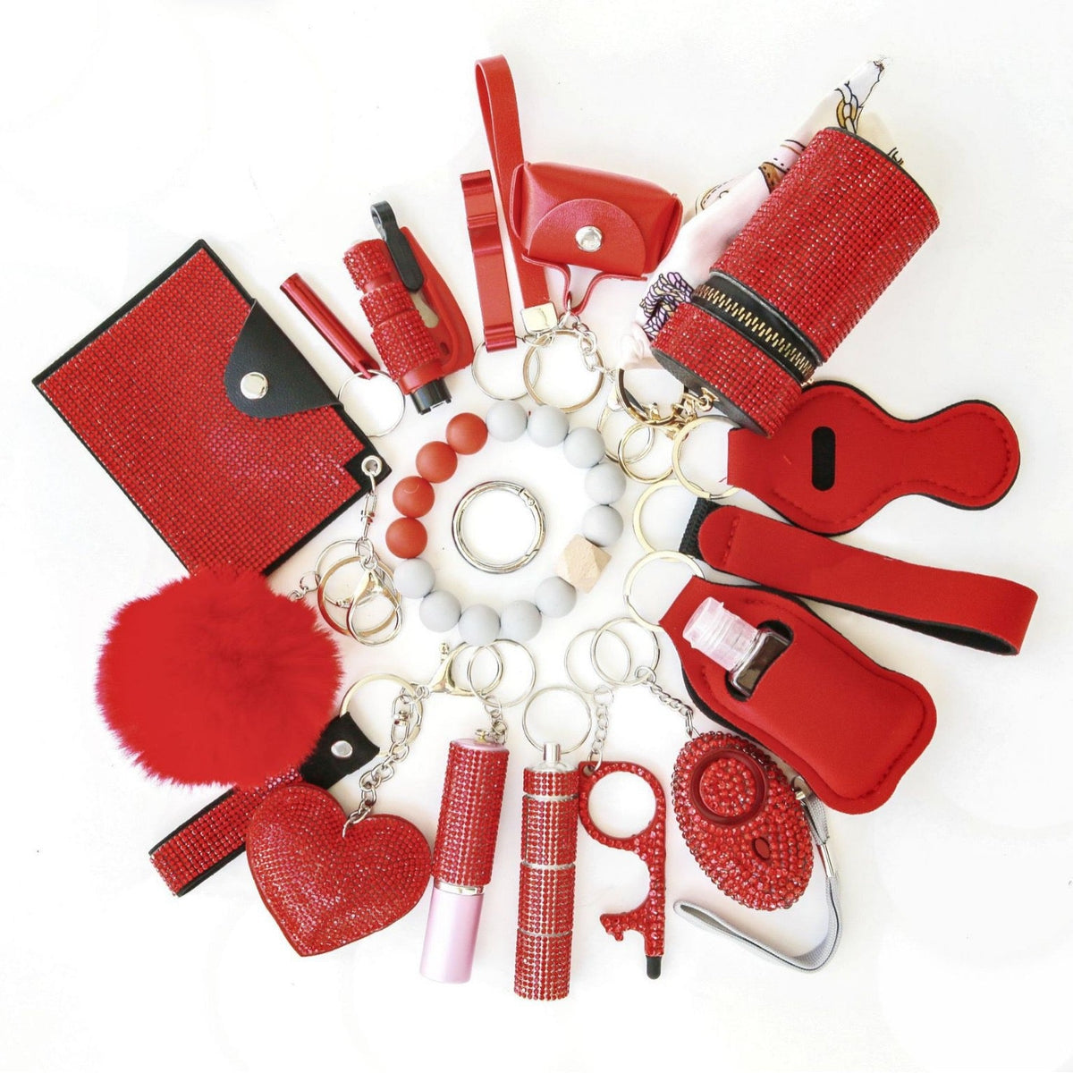 19-Piece Women Keychain Set Accessories