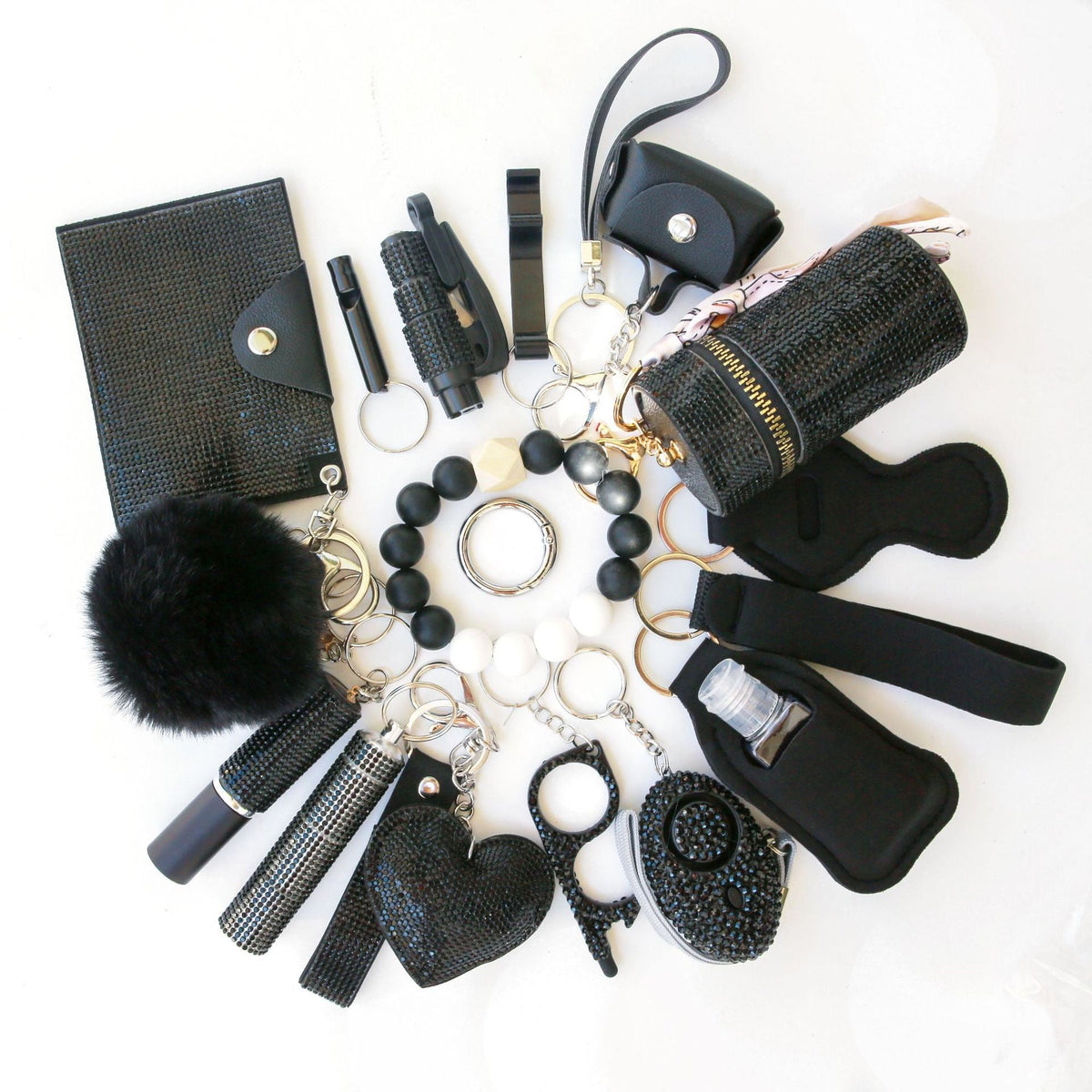 19-Piece Women Keychain Set Accessories