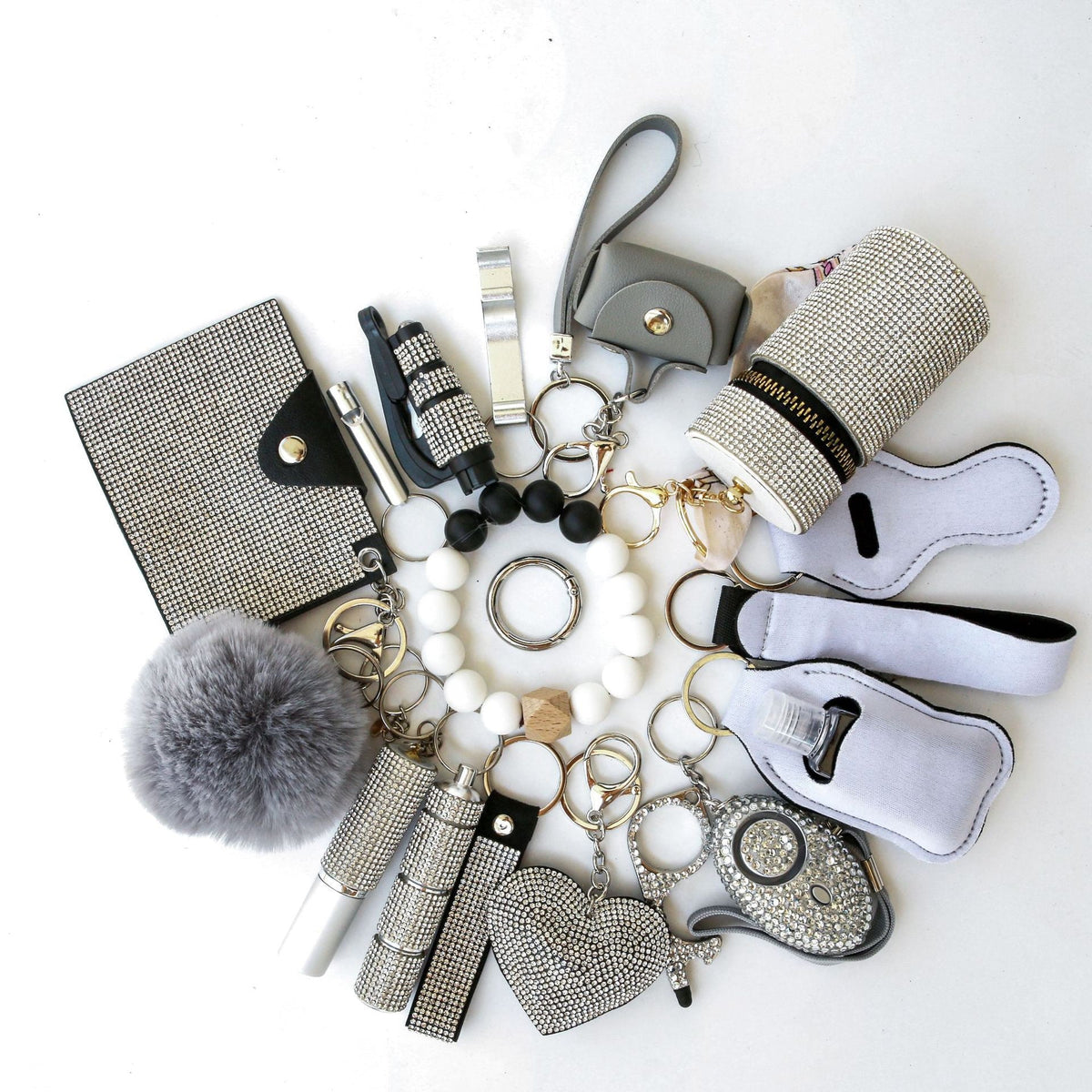 19-Piece Women Keychain Set Accessories
