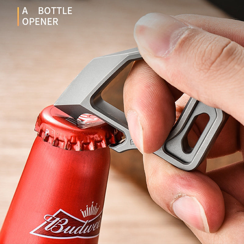 Multifunctional Pendant Titanium Bottle Opener Outdoor Tool