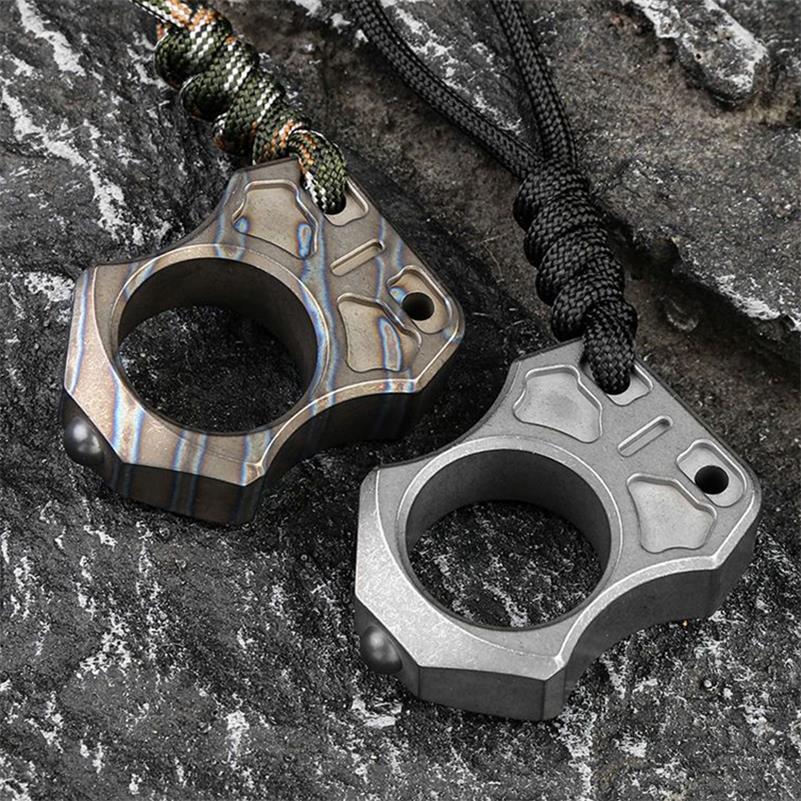 Handmade Titanium Portable Single Hole Creative EDC Outdoor Keyaccessoryr Backpack Tool