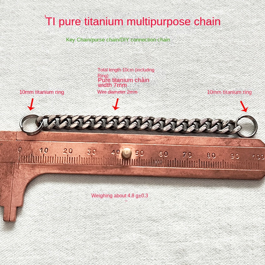 304 Steel Toothpick Titanium Chain Portable EDC Tool