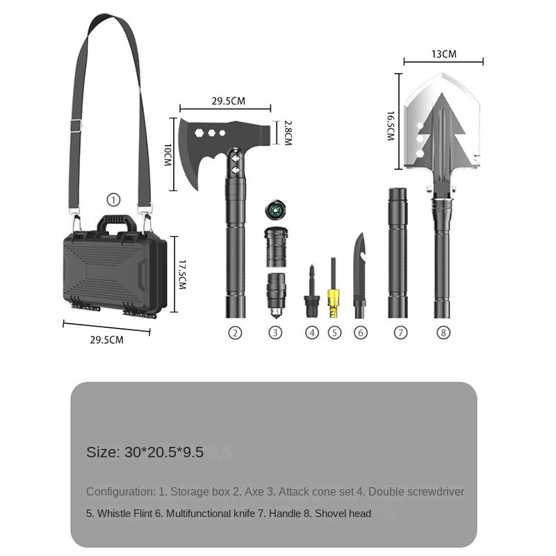 Multifunctional Shovel Suit Outdoor Toolbox