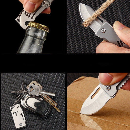 Mini Folding Keyaccessoryr Pendant Bottle Opener EDC Tool