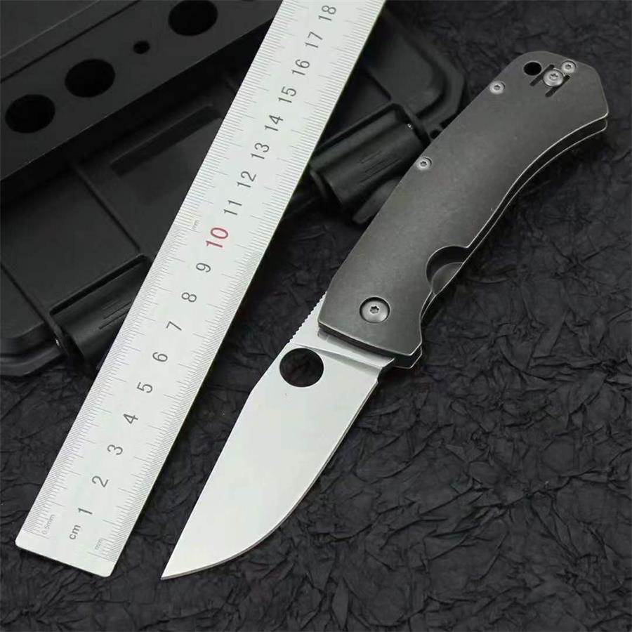 Titanium Alloy Handle Folding D2 Outdoor Pocket Tool