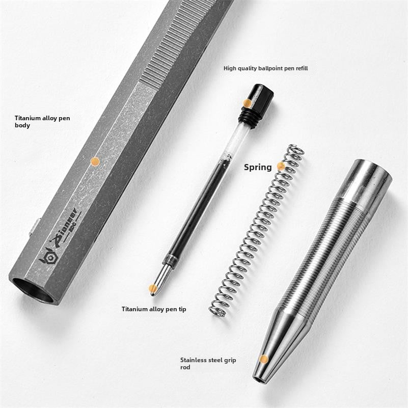 Push Slide Pen Titanium Crowbar Comfortable To Use