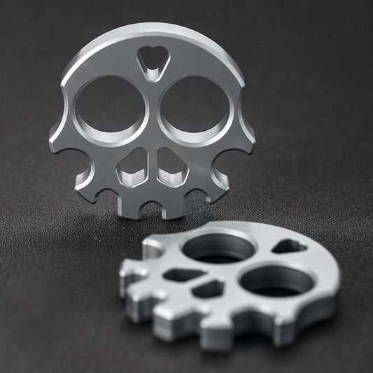 Skull Multifunctional EDC Tool with Surface Silver Titanium Plating