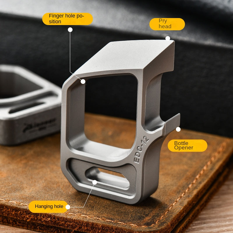 Multifunctional Pendant Titanium Bottle Opener Outdoor Tool