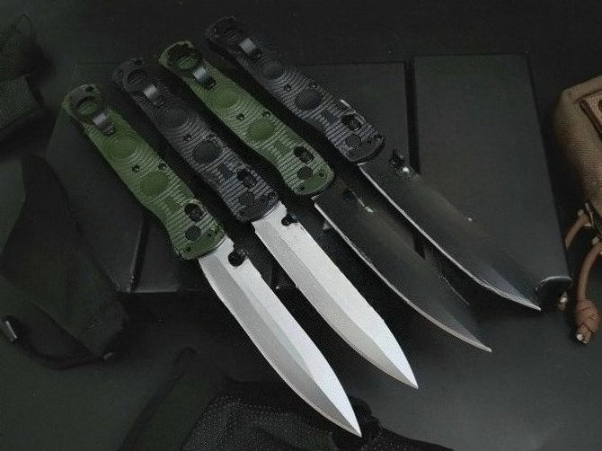 BM391 D2 Steel Nylon Fiberglass Plastic Handle Folding Outdoor Tool