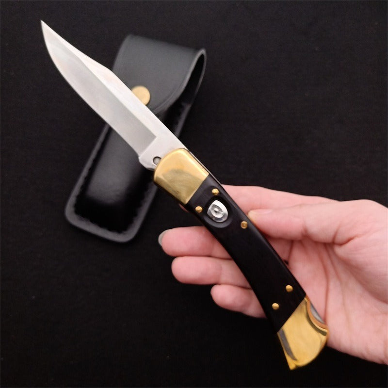 Single Handle Copper Rivet Black Rosewood Wood Bk 110 Outdoor Folding Tool