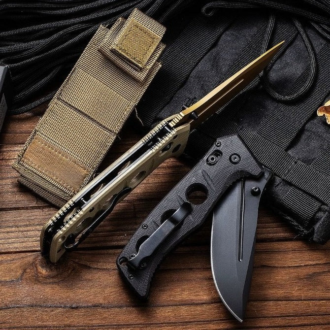 BM275SFE-2 G10 D2 Steel Titanium Coated Outdoor Folding Tool