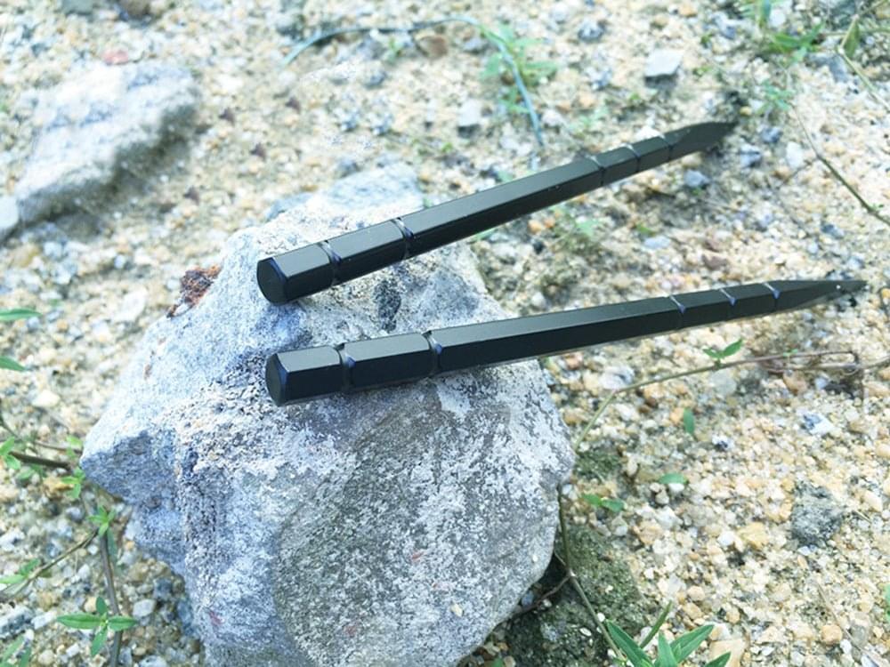 Black Storm Stainless Steel Throwing Spikes Knives Set 3 with Nylon Sheath - Tacsafeworld EDC Gadgets