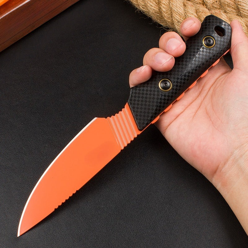 BM15600 Black Nylon Fiberglass Handle D2 Steel Orange Outdoor EDC Tool