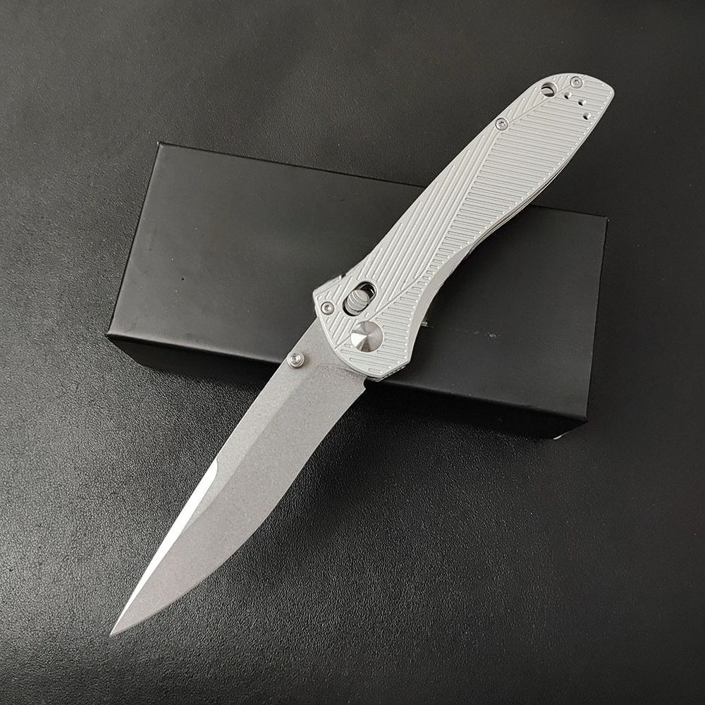 BM710 White Aluminum Alloy Handle 8cr13 Outdoor Folding Tool
