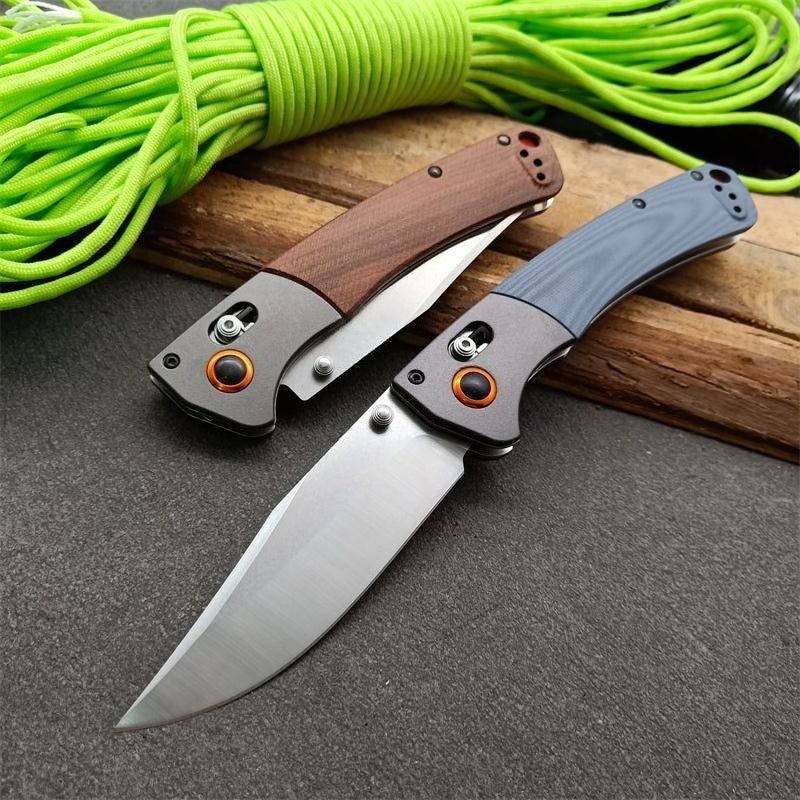 BM15080 G10 Handle and Sandalwood Handle Outdoor Folding Tool