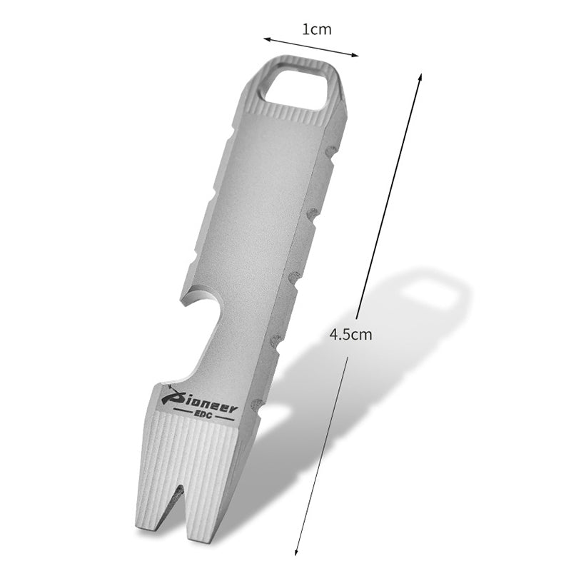 Mini Titanium Bottle Opener EDC Tool Keychain Backpack Easy Carry