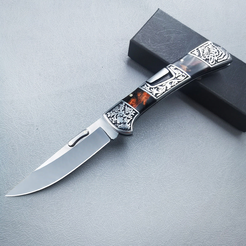 Exquisitely Carved Outdoor Foldable Portable Tool