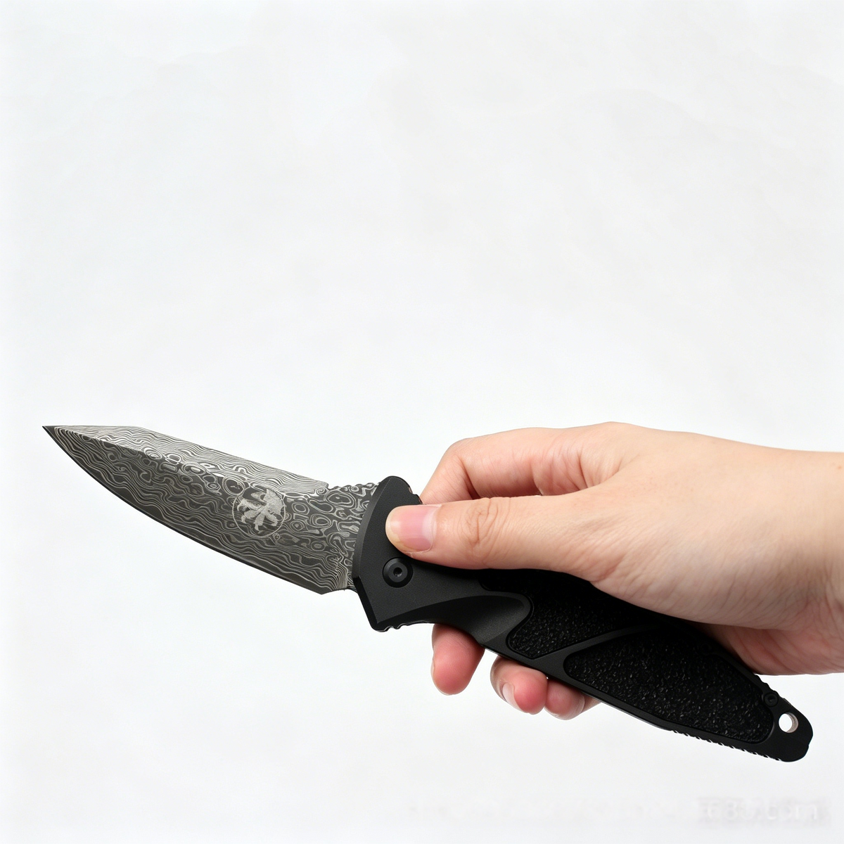 Damascus Steel EDC Keychain Tool | Aviation Aluminum Handle | Pocket Gear