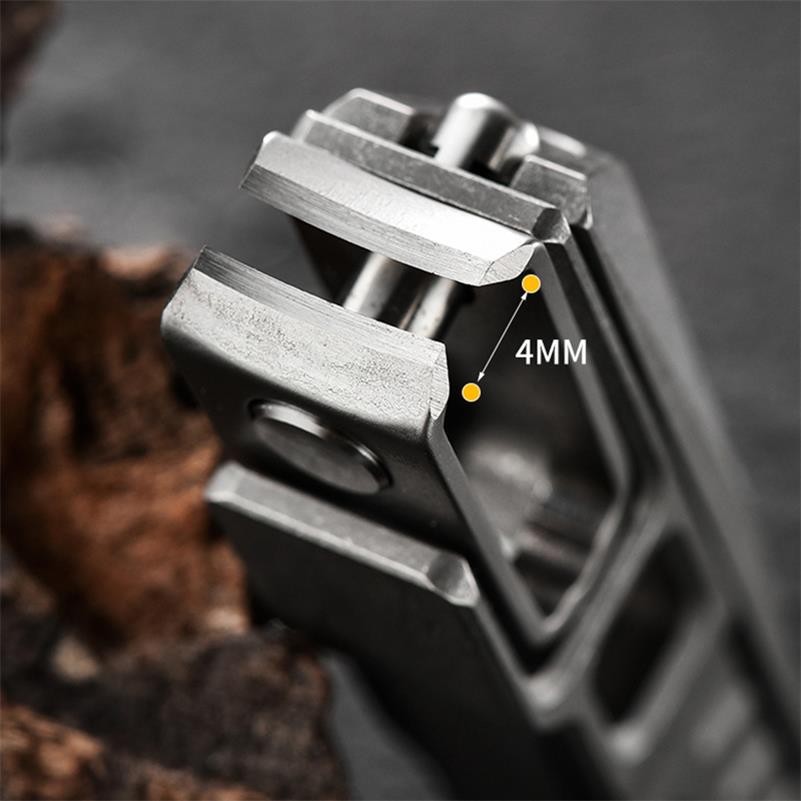 Double-sided Curved Titanium Alloy Flat Two-in-one Nail Clippers Bottle Opener