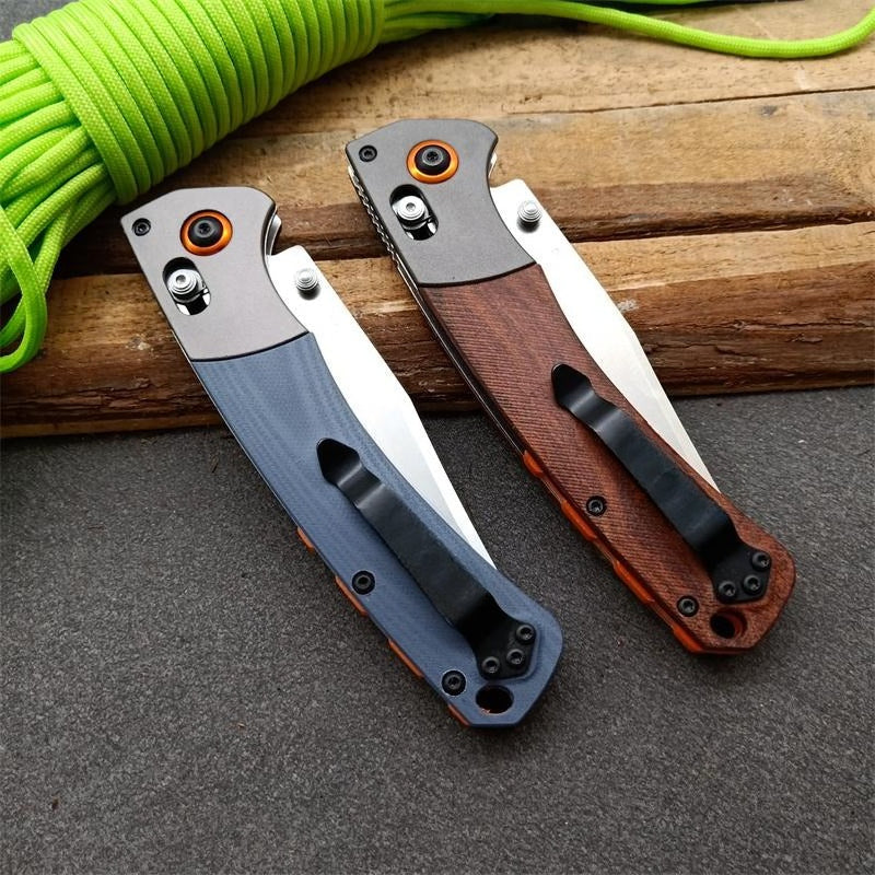 BM15080 G10 Handle and Sandalwood Handle Outdoor Folding Tool