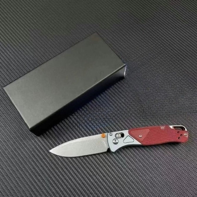 BM535-09 Red Aviation Aluminum G10 Outdoor Folding Tool